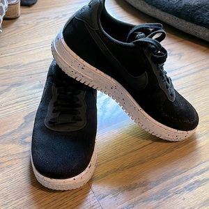 Black Nike Air Force 1 Crater flyknit